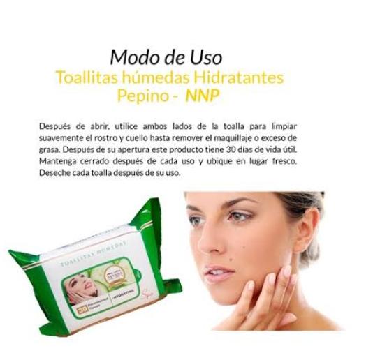 Toallitas húmedas Hidratantes Pepino
