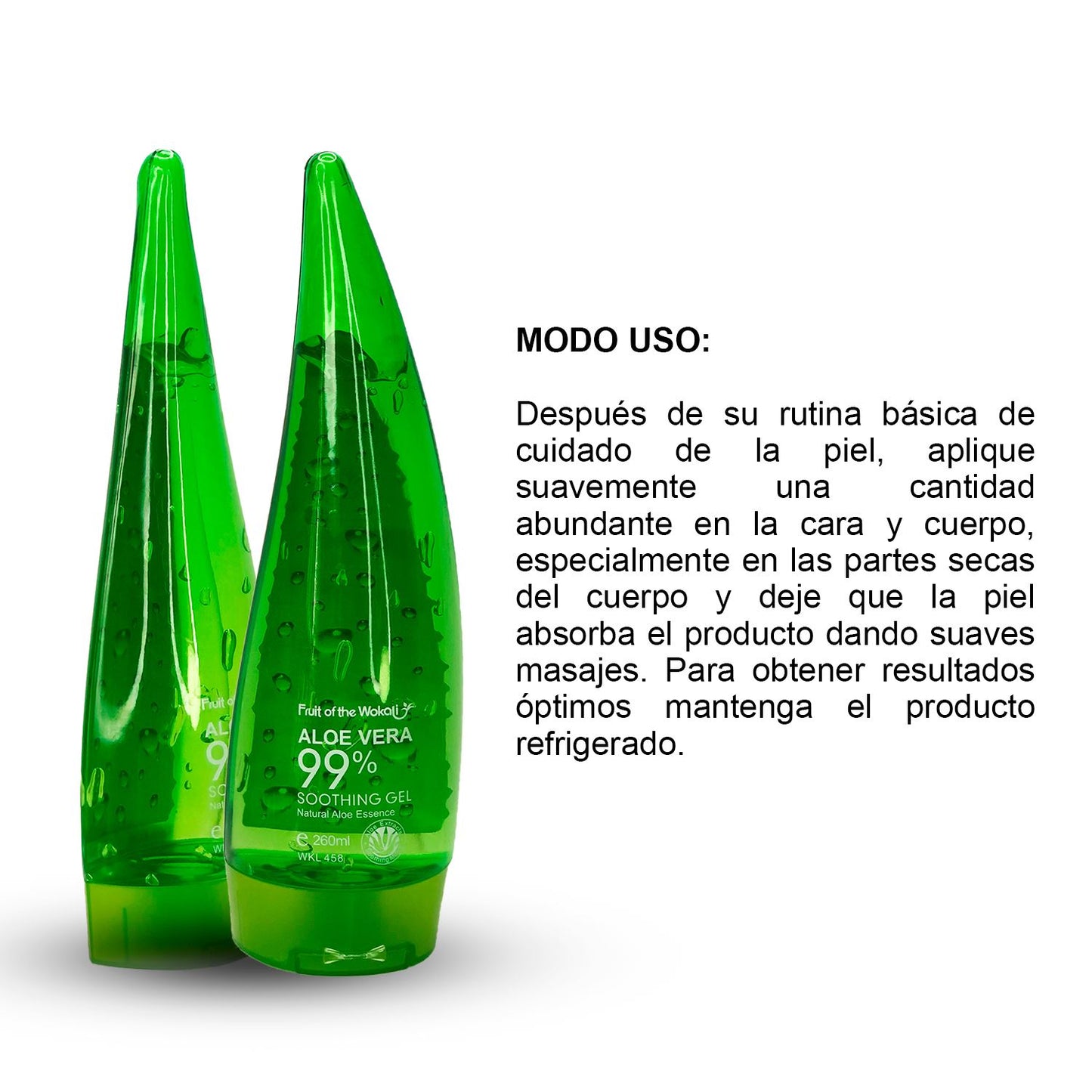 Aloe Vera 99% - Gel Calmante 260ml🍀🍀🍃