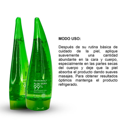 Aloe Vera 99% - Gel Calmante 260ml🍀🍀🍃